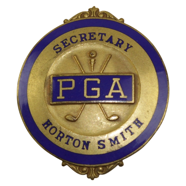 Horton Smith's Undated PGA Secretary Badge