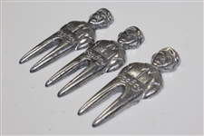 Group of Three (3) Vintage Art Deco Inscpired Aluminum Bag Boy Golf Divot Tools
