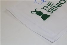 Miguel Jimenez Signed 2018 The Senior OPEN at St. Andrews Course Flag JSA ALOA