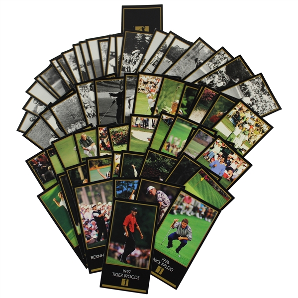 1997 Set of Grand Slam Ventures Masters Collection Golf Cards Including Tiger Woods