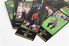 1997 Set of Grand Slam Ventures Masters Collection Golf Cards Including Tiger Woods