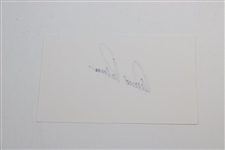 Arnold Palmer Signed 3x5 Index Card JSA ALOA