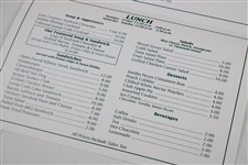 2004 Masters Tournament Breakfast/Lunch Hole No. 3 'Flowering Peach' Menu