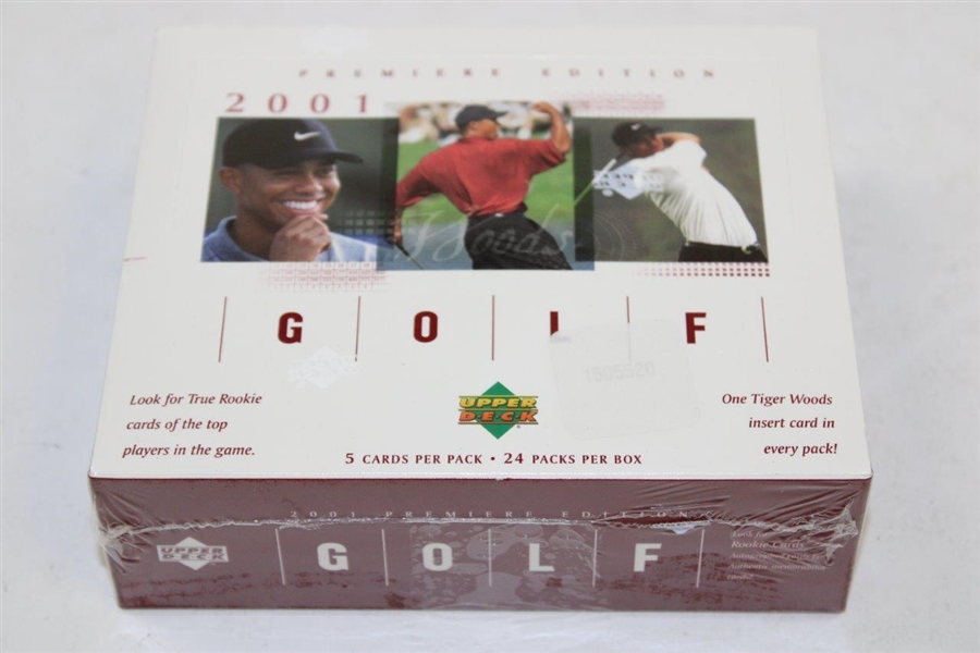 2001 Upper Deck Premiere Edition Golf Cards in Unopened Sealed Retail Box - Red