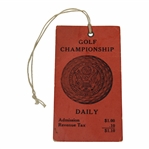 Rare 1922 US Open at Skokie CC Daily Ticket - First Ever Charged Admission