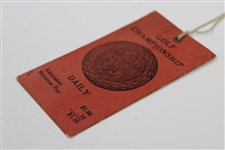 1922 US Open at Skokie CC Daily Ticket - First Ever Charged Admission - Only Known Example!