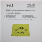 John Daly Signed 2022 Masters Embroidered Flag w/'Grip It & Rip It' JSA ALOA