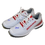 John Daly's Signed Personal Sqairz 'White with Red' Golf Shoes - Size 12 JSA ALOA