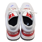 John Daly's Signed Personal Sqairz 'White with Red' Golf Shoes - Size 12 JSA ALOA