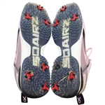 John Daly's Signed Personal Sqairz Pink 'Cancer Awareness Ribbon' Golf Shoes - Size 12 JSA ALOA