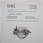 John Daly's Signed Personal Sqairz Pink 'Cancer Awareness Ribbon' Golf Shoes - Size 12 JSA ALOA