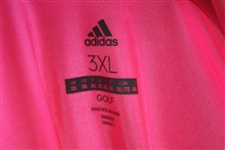 John Daly Signed Personal Match Worn 'Pink' Golf Shirt with Sponsors - 3XL JSA ALOA