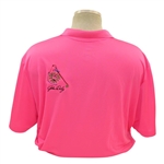 John Daly Signed Personal Match Worn 'Pink' Golf Shirt with Sponsors - 3XL JSA ALOA