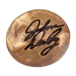 John Daly Signed Personal Custom Copper 'Long John' Golf Ball Marker in Case & Bag