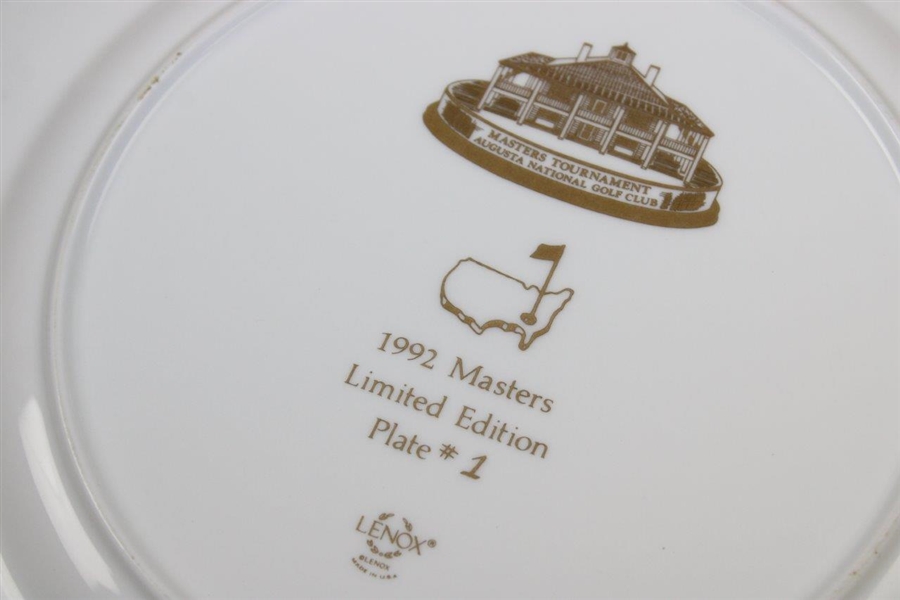 1992 Masters Tournament Lenox Commemorative Member Plate #1 