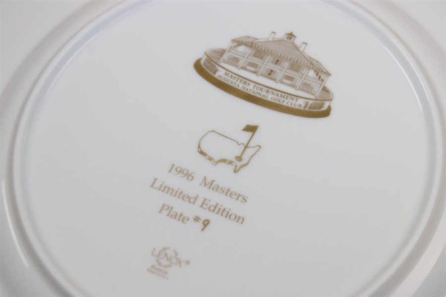 1996 Masters Tournament Lenox Commemorative Member Plate #9 