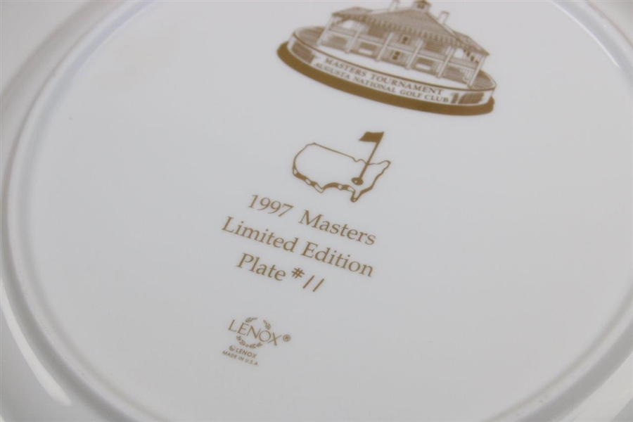 1997 Masters Tournament Lenox Commemorative Member Plate #11 Tiger Woods