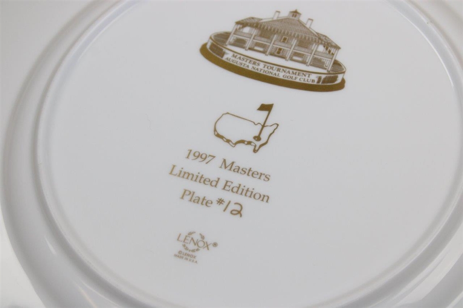 1997 Masters Tournament Lenox Commemorative Member Plate #12 Tiger Woods