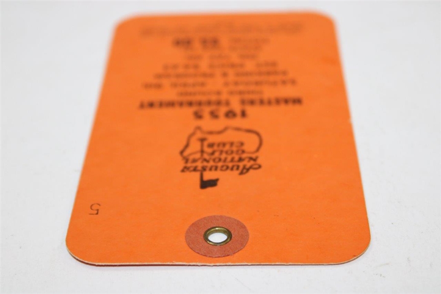 1955 Masters Tournament Saturday 3rd Round Ticket #5 - Top Example & Very Low Number!