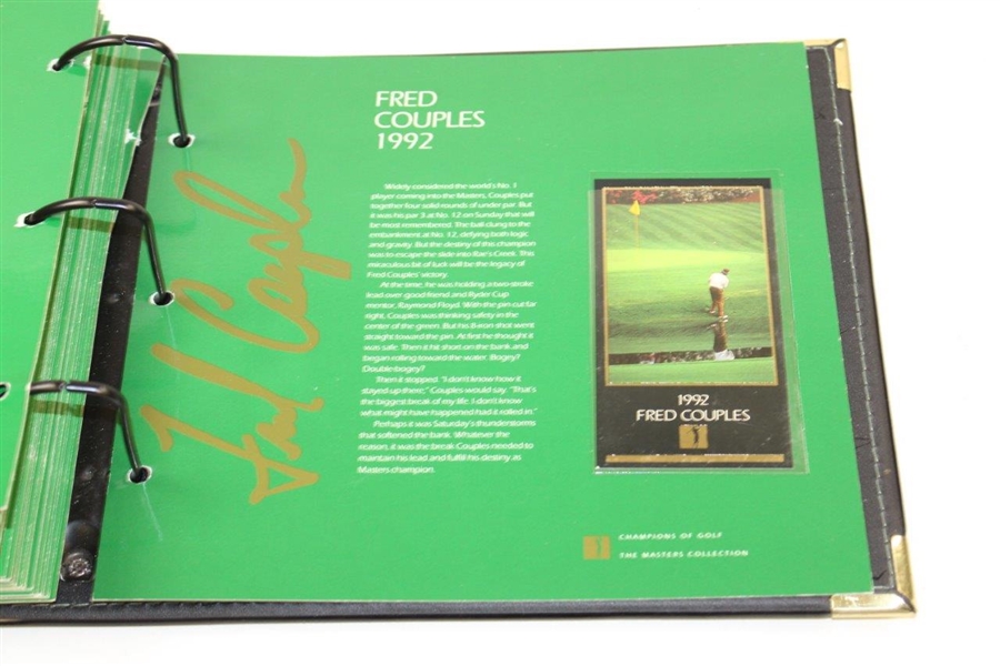 Champions of Golf 'The Masters Collection' Foil Golf Card Set in Album with Cert 1934-1992