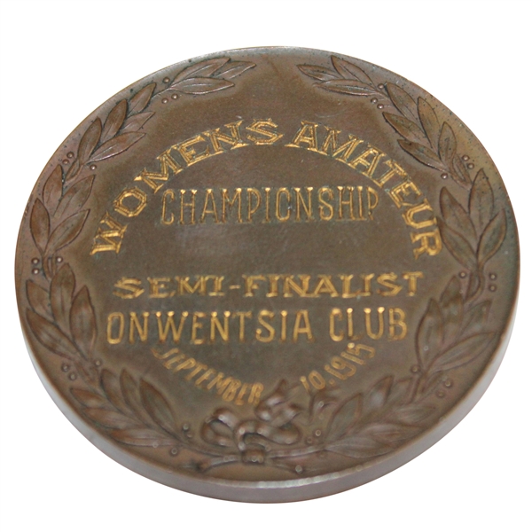 1915 US Women’s Amateur at Onwentsia GC Semi-Finalist Bronze Medal Won by Ernestine Pearce