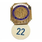 1933 USGA National Public Links Championship Contestant Badge with Player Tag