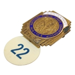 1933 USGA National Public Links Championship Contestant Badge with Player Tag