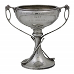 1933 U.S. Golf Championship A.S. Lindsell Sterling Silver Golf Trophy with Crossed Clubs