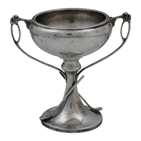 1933 U.S. Golf Championship A.S. Lindsell Sterling Silver Golf Trophy with Crossed Clubs