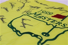 Player, Snead, Goalby & others Signed 1999 Masters Embroidered Flag JSA ALOA