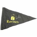 Arnold Palmer Signed Ravines Black Pendant Flag JSA ALOA