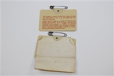 Two (2) 1970 Masters Tournament SERIES Badges - Billy Casper Winner