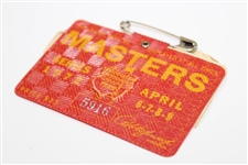 1972 Masters Tournament SERIES Badge #5916 - Jack Nicklaus Winner