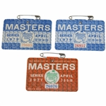 Two (2) 1979 with 1977 Masters Tournament SERIES Badges - Fuzzy Zoeller & Tom Watson Winners