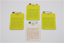 Three (3) 1980 with 1981 Masters Tournament SERIES Badges - Seve Ballesteros & Tom Watson Winners