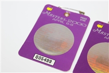 Three (3) 2000 Masters Tournament SERIES Badges - Vijay Singh Winner