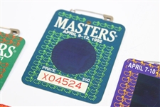 1991, 1992, 1993 & 1994 Masters SERIES Badges -  Woosnam, Couples, Langer & Olazabal Winners