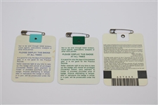 1989, 1990 & 1996 Masters Tournament SERIES Badges - Nick Faldo's Victories