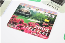 2001 (x2), 2002 (x2) & 2005 Masters Tournament SERIES Badges - Tiger Woods' Victories
