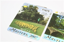 2007, 2008, 2009, 2010 & 2011 Masters SERIES Badges - Johnson, Immelman, Cabrera, Mickelson & Schwartzel