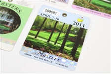 2007, 2008, 2009, 2010 & 2011 Masters SERIES Badges - Johnson, Immelman, Cabrera, Mickelson & Schwartzel