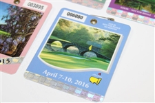 2012, 2013, 2014, 2015 & 2016 Masters SERIES Badges - Watson(x2), Scott, Spieth & Willett Winners