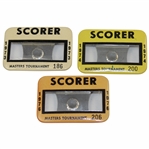 1973, 1974 & 1976 Masters Tournament Official SCORER Badges