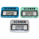 1977, 1978 & 1979 Masters Tournament Official SCORER Badges