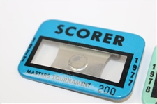 1977, 1978 & 1979 Masters Tournament Official SCORER Badges