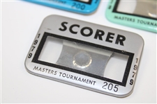 1977, 1978 & 1979 Masters Tournament Official SCORER Badges