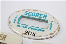 1983, 1984, 1985, 1987, 1988 & 1989 Masters Tournament Official SCORER Badges