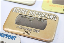 1990, 1990, 1991, 1992, 1992 & 1993 Masters Tournament Scorer/Support/Reporting Badges