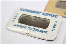 1990, 1990, 1991, 1992, 1992 & 1993 Masters Tournament Scorer/Support/Reporting Badges