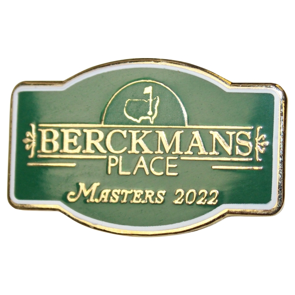 2022 Masters Tournament Berckman's Place Entrance Pin/Badge